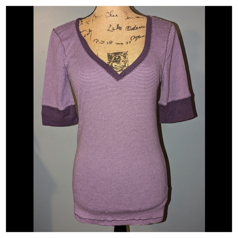 Old Navy purple large striped shirt